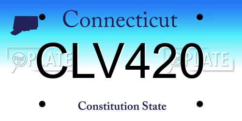 CLV420 Connecticut License Plate