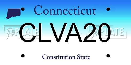 CLVA20 Connecticut License Plate