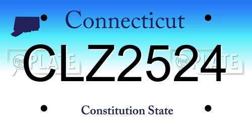 CLZ2524 Connecticut License Plate