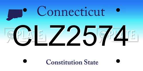 CLZ2574 Connecticut License Plate