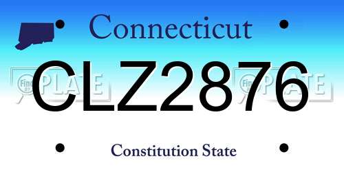 CLZ2876 Connecticut License Plate