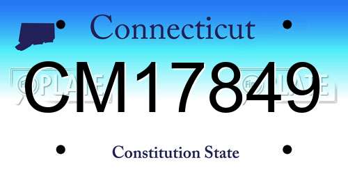 CM17849 Connecticut License Plate