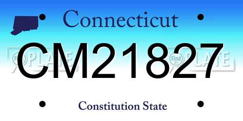 CM21827 Connecticut License Plate