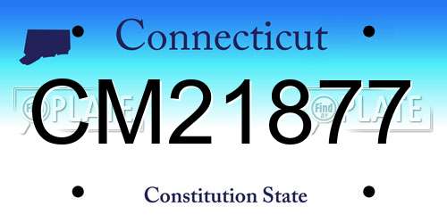 CM21877 Connecticut License Plate