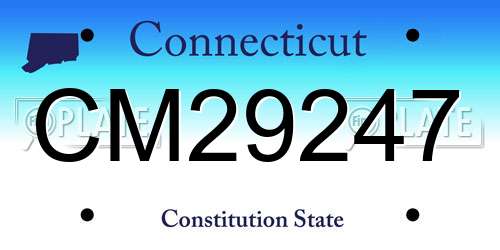 CM29247 Connecticut License Plate