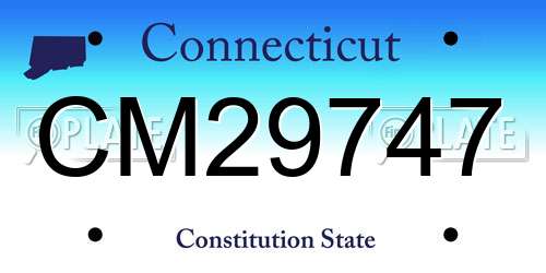 CM29747 Connecticut License Plate