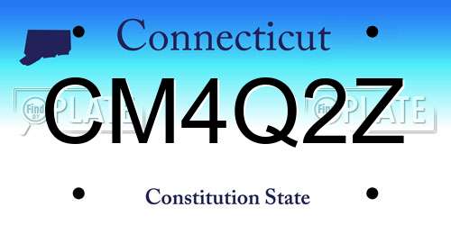 CM4Q2Z Connecticut License Plate