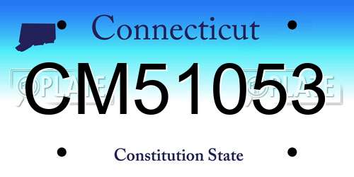 CM51053 Connecticut License Plate