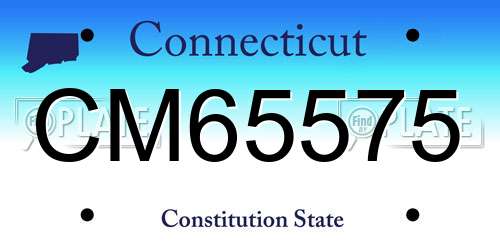 CM65575 Connecticut License Plate