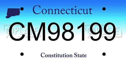 CM98199 Connecticut License Plate