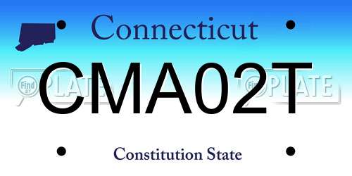 CMA02T Connecticut License Plate