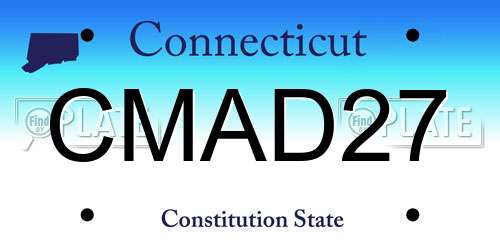 CMAD27 Connecticut License Plate