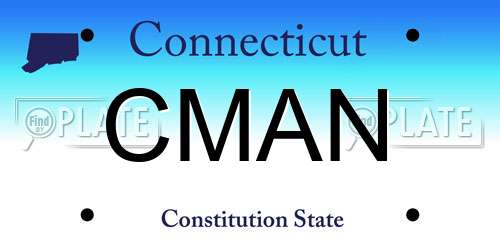 CMAN Connecticut License Plate