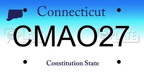 CMAO27 Connecticut License Plate