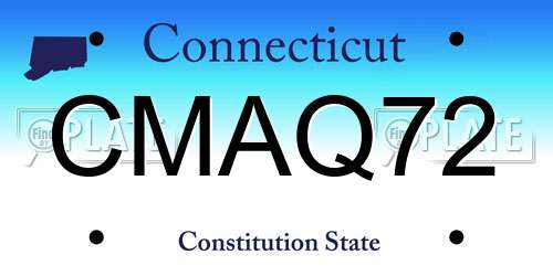 CMAQ72 Connecticut License Plate