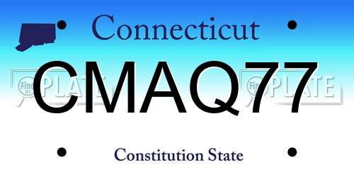 CMAQ77 Connecticut License Plate