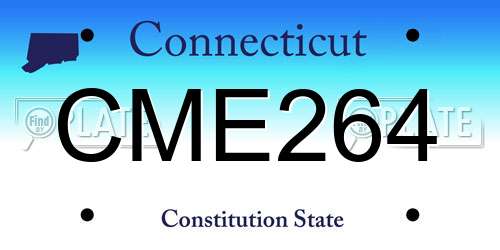 CME264 Connecticut License Plate