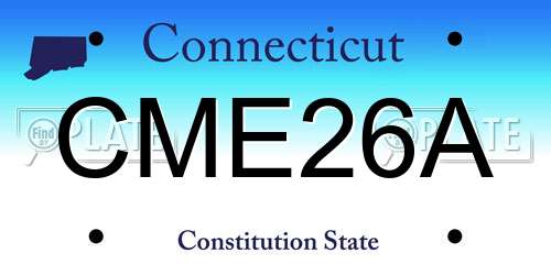 CME26A Connecticut License Plate