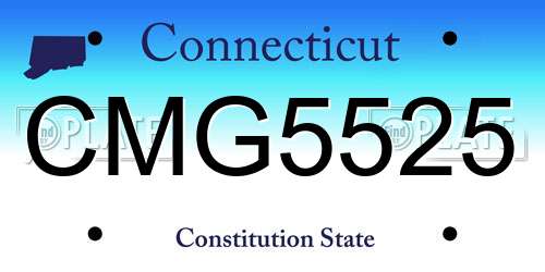 CMG5525 Connecticut License Plate