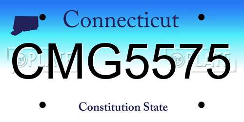 CMG5575 Connecticut License Plate