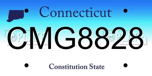 CMG8828 Connecticut License Plate