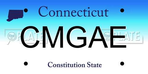 CMGAE Connecticut License Plate