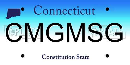 CMGMSG Connecticut License Plate