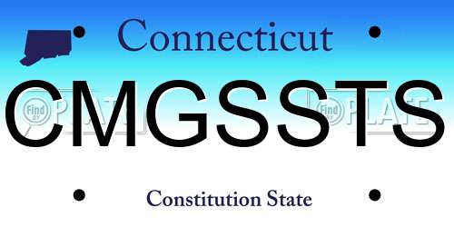 CMGSSTS Connecticut License Plate