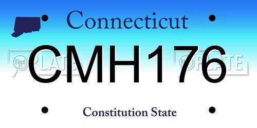 CMH176 Connecticut License Plate