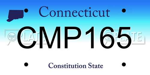 CMP165 Connecticut License Plate