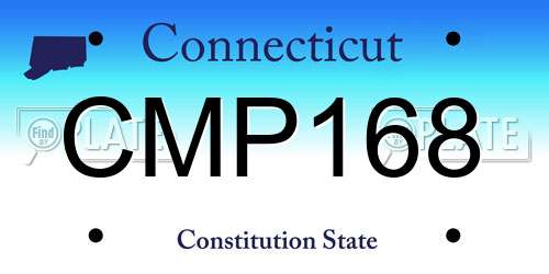 CMP168 Connecticut License Plate