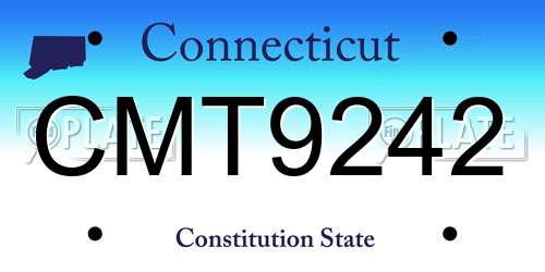 CMT9242 Connecticut License Plate