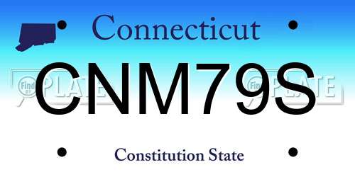 CNM79S Connecticut License Plate