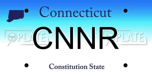 CNNR Connecticut License Plate