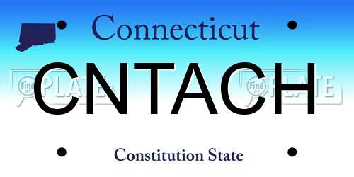 CNTACH Connecticut License Plate