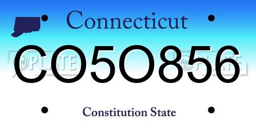 CO5O856 Connecticut License Plate
