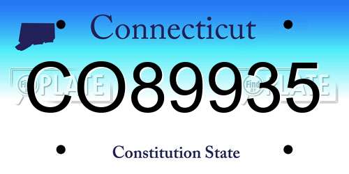 CO89935 Connecticut License Plate