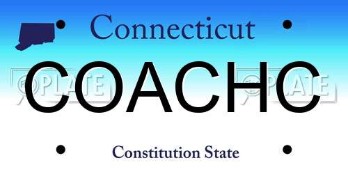 COACHC Connecticut License Plate