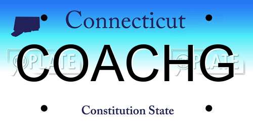 COACHG Connecticut License Plate