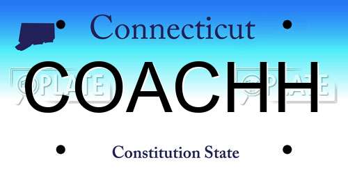 COACHH Connecticut License Plate