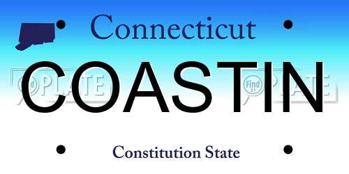 COASTIN Connecticut License Plate