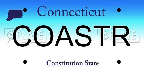 COASTR Connecticut License Plate
