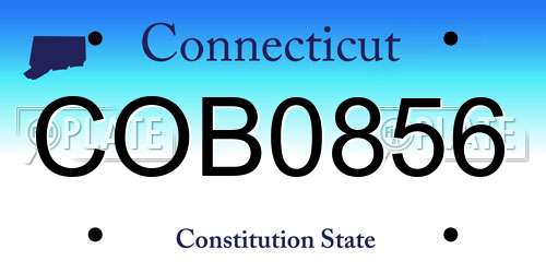 COB0856 Connecticut License Plate