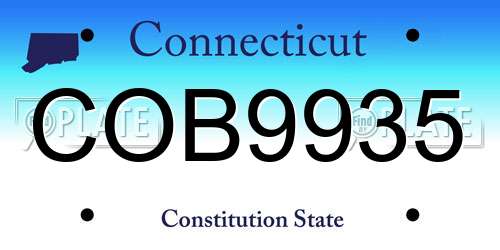 COB9935 Connecticut License Plate