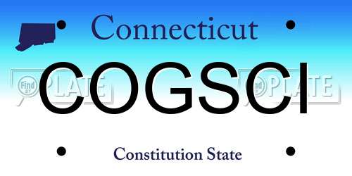 COGSCI Connecticut License Plate