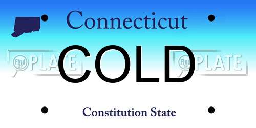 COLD Connecticut License Plate
