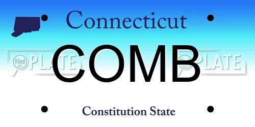 COMB Connecticut License Plate