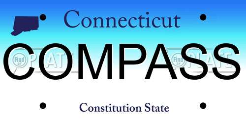 COMPASS Connecticut License Plate