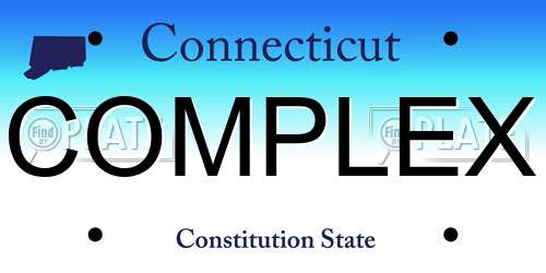 COMPLEX Connecticut License Plate