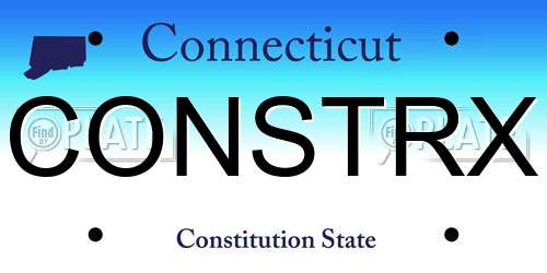 CONSTRX Connecticut License Plate